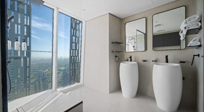 Cayan Tower Dubai View Bathroom